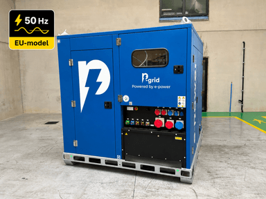 P-Grid hybride generatoren voor torenkranen, bouw en industrie