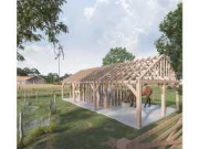 Online veiling Houten carports, poolhouses en overkapping van Belgische makelij